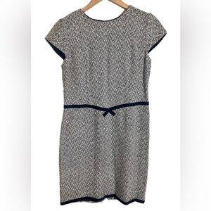 Talbots Black and White Herringbone Dress